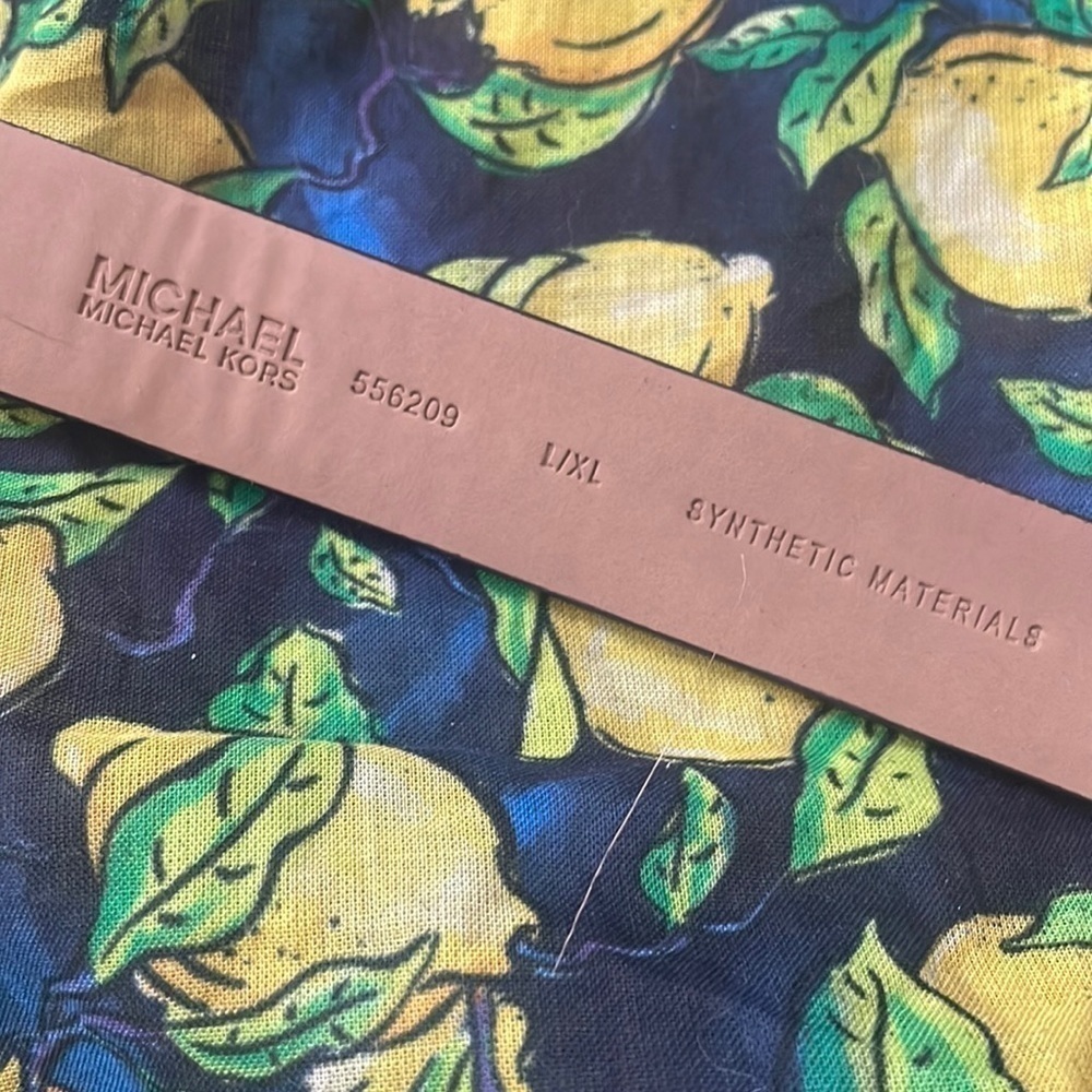 Brand New Michael Kors Vanilla w/ Blue & Yellow Flowers Belt Bag Fanny Pack - Picture 12 of 14
